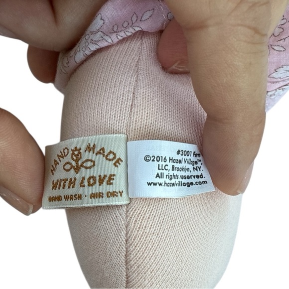 HAZEL VILLAGE Fern Handmade Plush Doll In Pink Floral Cotton Dress - Picture 6 of 10